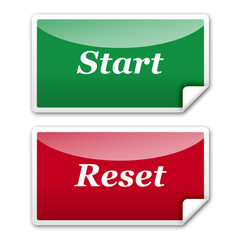 Pegatinas Start Reset con reborde