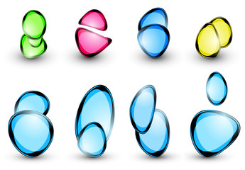 Glass vector shapes