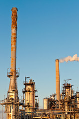 Petrochemical Refinery in the Evening