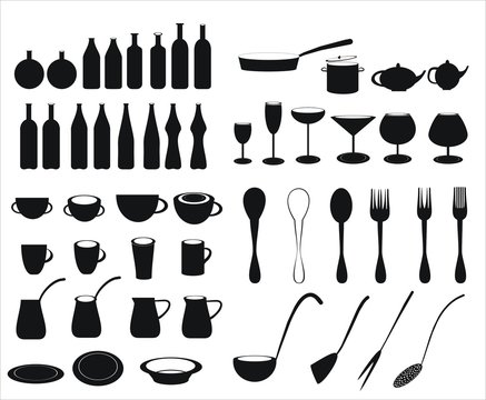 kitchen/restaurant elements (black)
