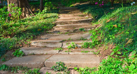 Stone stairs walkway