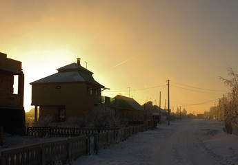 rustic winter morning