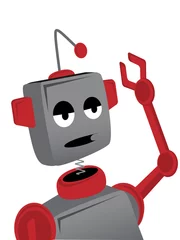 Photo sur Plexiglas Robots Vagues de robot de dessin animé triste ennuyé