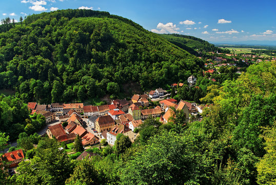 Village de Ferrette , Alsace , FR.