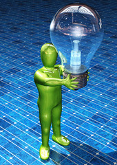 Green man and renewable energy - 29778243