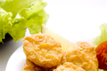 chicken nuggets close up