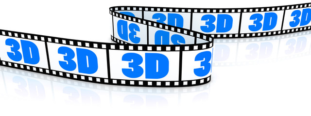 Film zigzag with word 3D