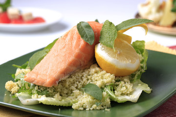 Salmon and couscous