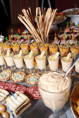 Snacks  on banquet table