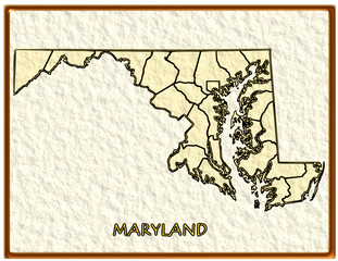 Maryland USA state map seal emblem federal america