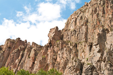 Fototapeta na wymiar Cimarron Canyon Cliff Sangre de Cristo Mountain US