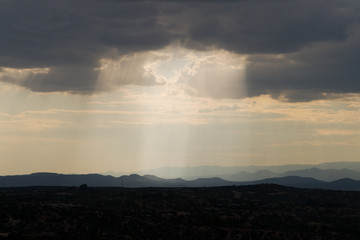 Naklejka na ściany i meble Shaft of Sunlight Jemez Mountains Santa Fe NM