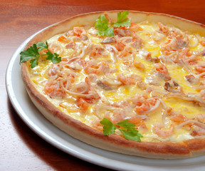 Fast food seafoods Pizza