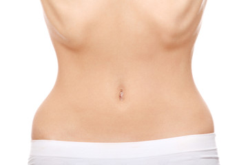 Fototapeta na wymiar Brzuch młodych kobiet z anoreksją