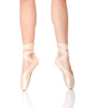 Detail of ballet dancer's feet