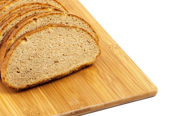 sliced bread on board