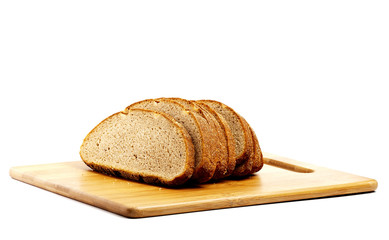 sliced bread on board