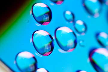 watter drops on  dvd media