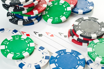 stack of poker chips