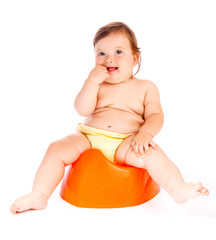 Baby on potty