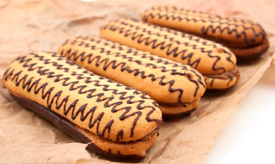 cake with chocolate icing