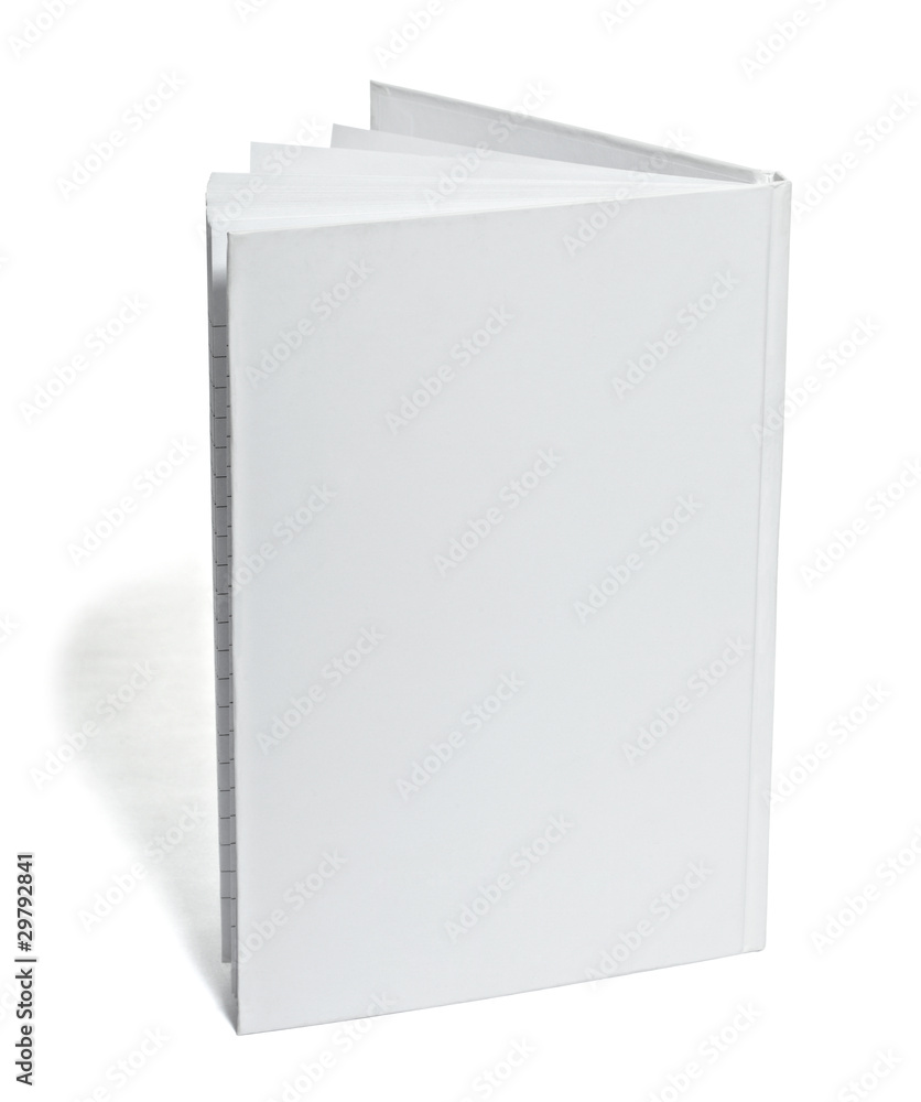 Poster white blank notebook template