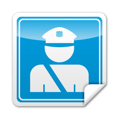 Pegatina puesto vigilancia con reborde