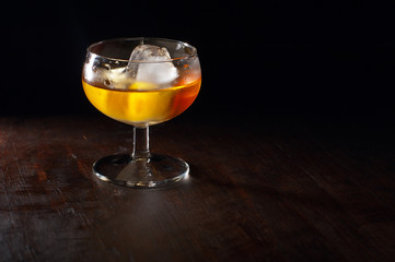 Glass with liqueur