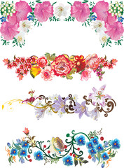 four flower strips collection