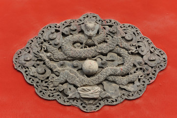 龙戏珠石刻浮雕