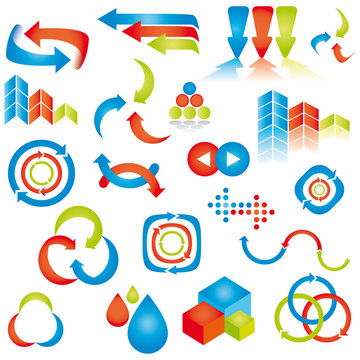 Abstract design elements. Vector illustration.