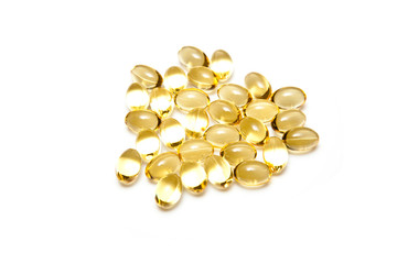 Cod liver oil capsule pills.