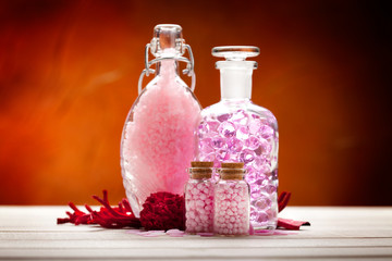 Aromatherapy - pink minerals for Spa