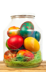Easter jar eggs