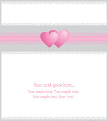 Fototapeta na wymiar gray pink w card