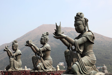 Fototapeta na wymiar Buddyjski posąg w Tian Tan Hong Kong, Chiny