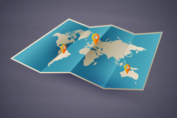 icon vector map of the world. eps10 with transparency