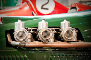 vintage race car engine carburetors