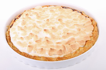 isolated lemon meringue pie