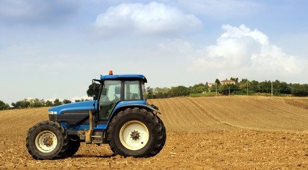 Tractor in a field