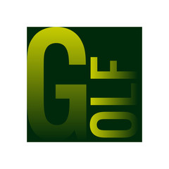 golf green logo picto icone symbole mot alphabet graphisme