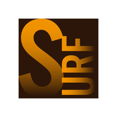 surf vague logo picto icone symbole mot alphabet graphisme