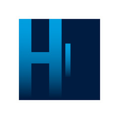 hi bonjour logo picto icone symbole mot alphabet graphisme © Redzen