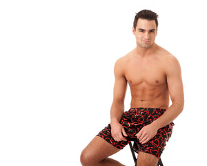 Fototapeta premium Man in Heart Boxers