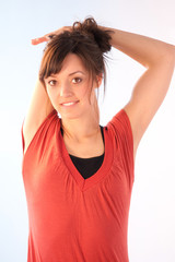 Fototapeta premium Woman doing exercises