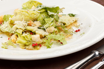 vegetable salad with croutons