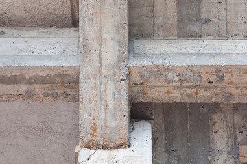 reinforced concrete construction site