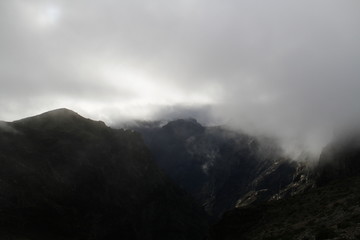 fog in the mountains