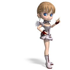 Lovely Toon Angel for your Valentine. 3D rendering with