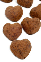 chocolate heart shaped bonbons
